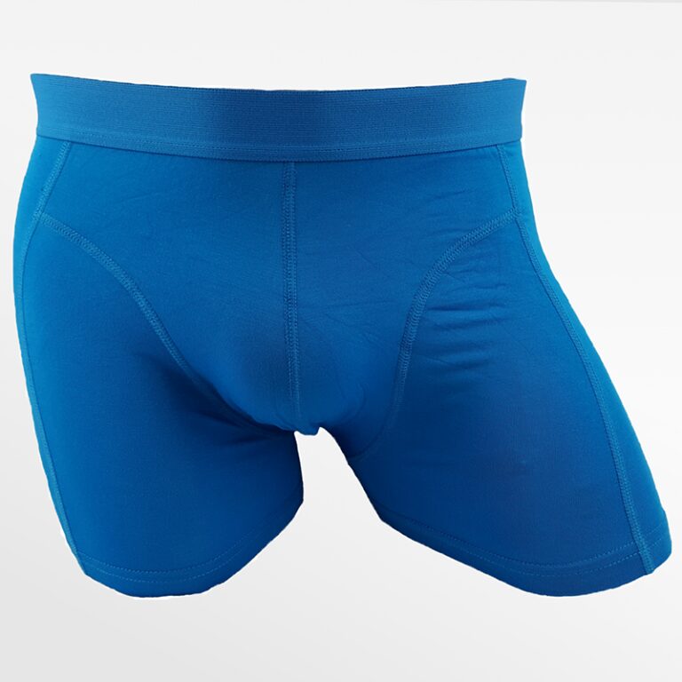 Blaue Herren-Boxershorts aus Bambus-Tencel mit flachen Nähten von Ollies Fashion