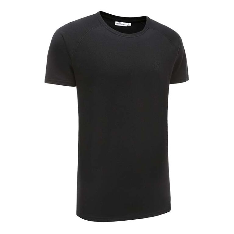 Schwarzes Herren-T-Shirt aus 100% Baumwolle, 220 Gramm, Ollies Fashion