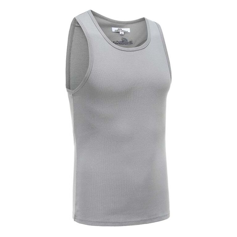 Graues Herren-Singlet aus 220 g Baumwolle, Ollies Fashion