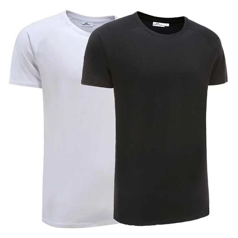 T Shirt men white, black, t shirt basic 2 pack, Ollies Fashion