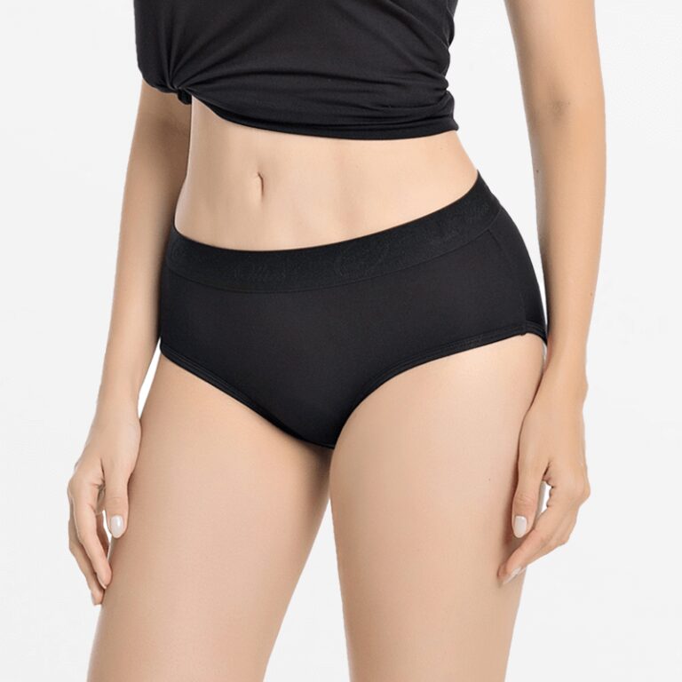 Damen Slip schwarz, aus Bambus Tencel hergestellt, Ollies Fashion