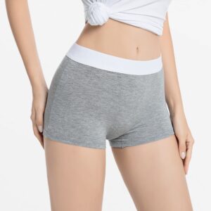 Graue Bamboo Tencel Damen Boxershorts, Ollies Fashion