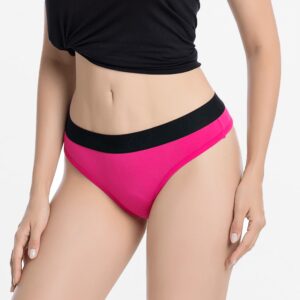 Damenunterwäsche: rosa String aus Bambus-Tencel, Ollies Fashion.