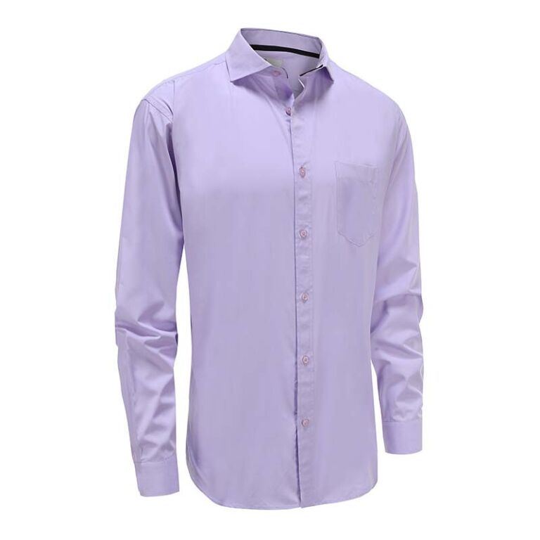 Men's purple bamboo shirt, long sleeves, Taylor Fit, Ollies Fashion