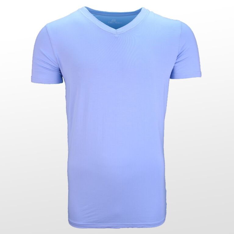 Blaues Herren T-Shirt aus Bambus, kurze Ärmel, Ollies Fashion