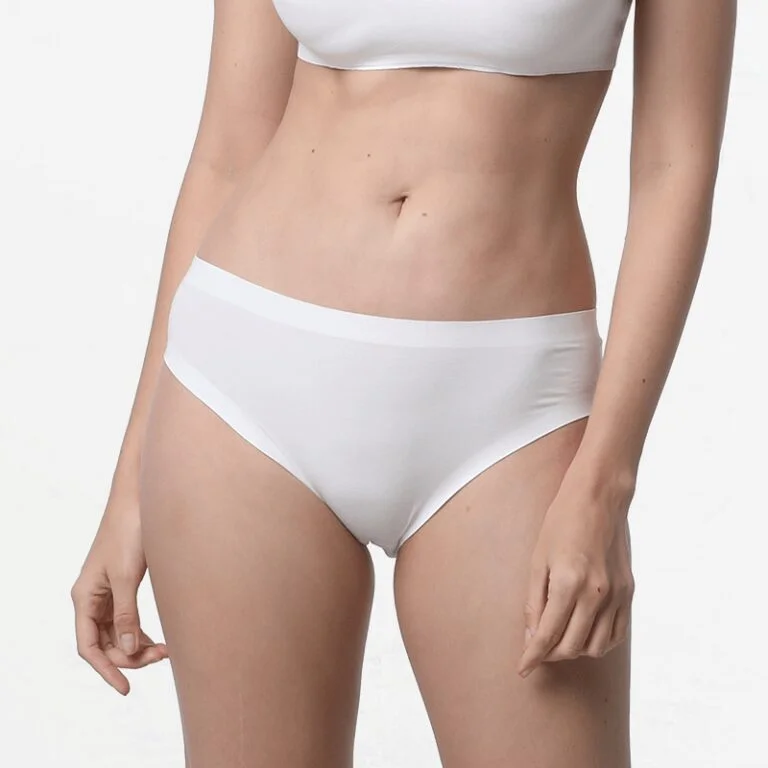 Ladies pantie bikini seamless, ivory, Micro Modal eco fabric