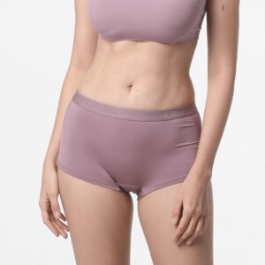 Damen-Boxershorts in Aubergine mit flachen Nähten, aus Micro Modal, Ollies Fashion.