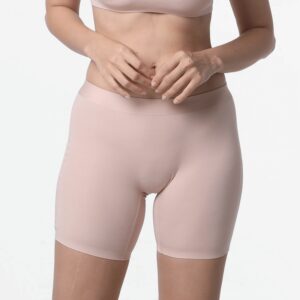 Lange Damen-Boxershorts nahtlos in Beige aus Micro Modal, Ollies Fashion.