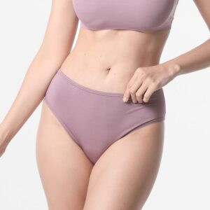 Damen-Slip in Aubergine mit flachen Nähten, aus Micro Modal, Ollies Fashion.