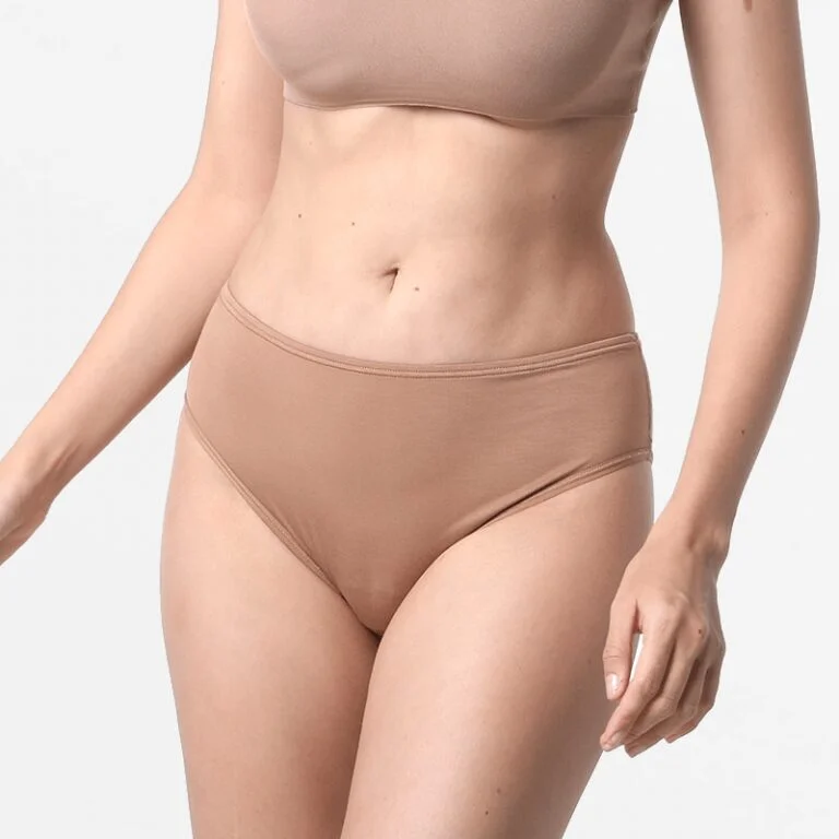 Cheeky bikini slip ladies, brown, Micro Modal eco fabric