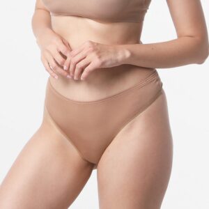 Bequemer Damenstring in Bronze mit flachen Nähten aus Tencel Micro Modal.