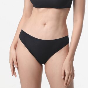 Nahtloser Damenstring in Schwarz aus Tencel Micro Modal, Vanta von Ollies Fashion.