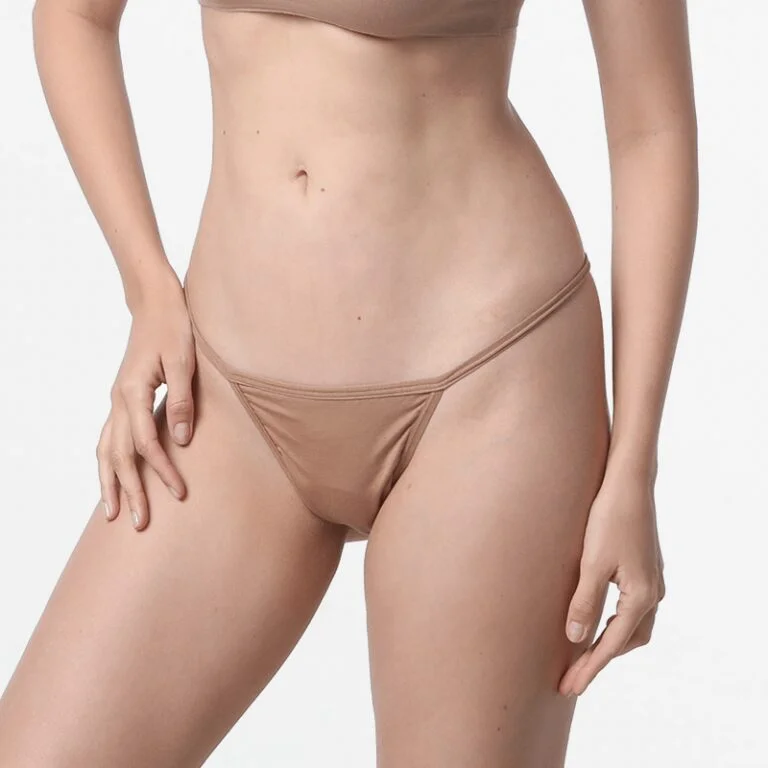 G-string thong women's underwear brown, Tencel Micro Modal eco fabric
